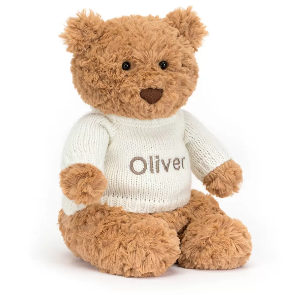 Jellycat Personalised Baby | Personalised Jumpers<Bartholomew Bear With Personalised Cream Jumper