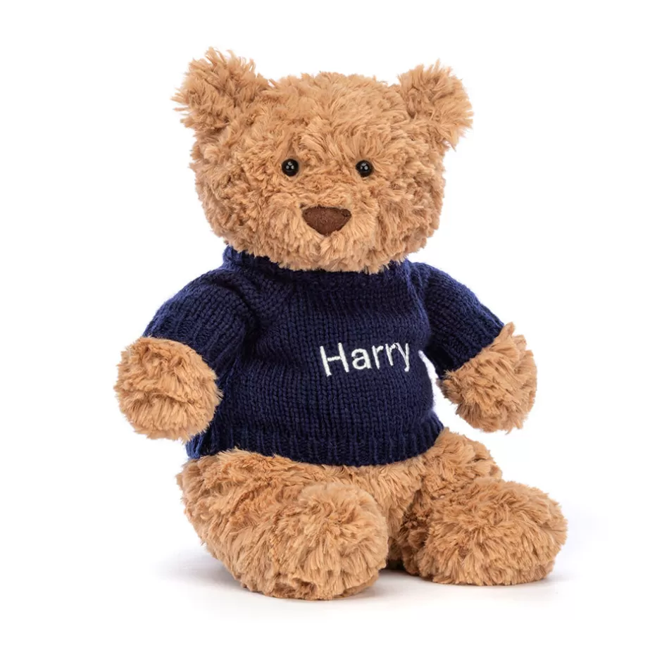 Jellycat Personalised Baby | Personalised Jumpers<Bartholomew Bear With Personalised Navy Jumper