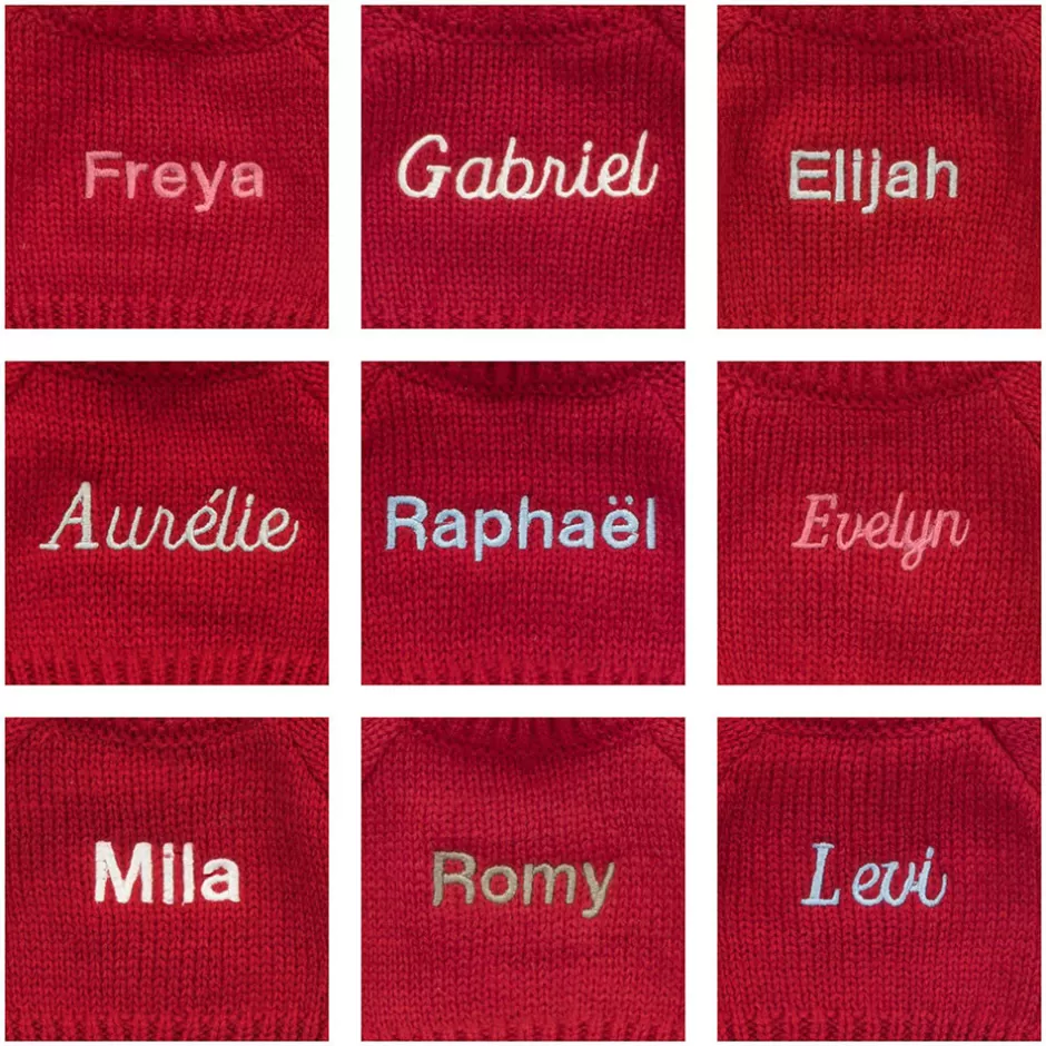 Jellycat Personalised Jumpers | Bashful Bunnies<Bashful Cream Bunny With Personalised Red Jumper