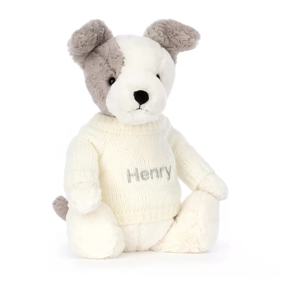 Jellycat Personalised Jumpers<Bashful Terrier With Personalised Cream Jumper