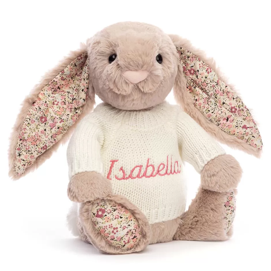 Jellycat Personalised Jumpers | Personalised Gifts<Blossom Bea Beige Bunny With Personalised Cream Jumper