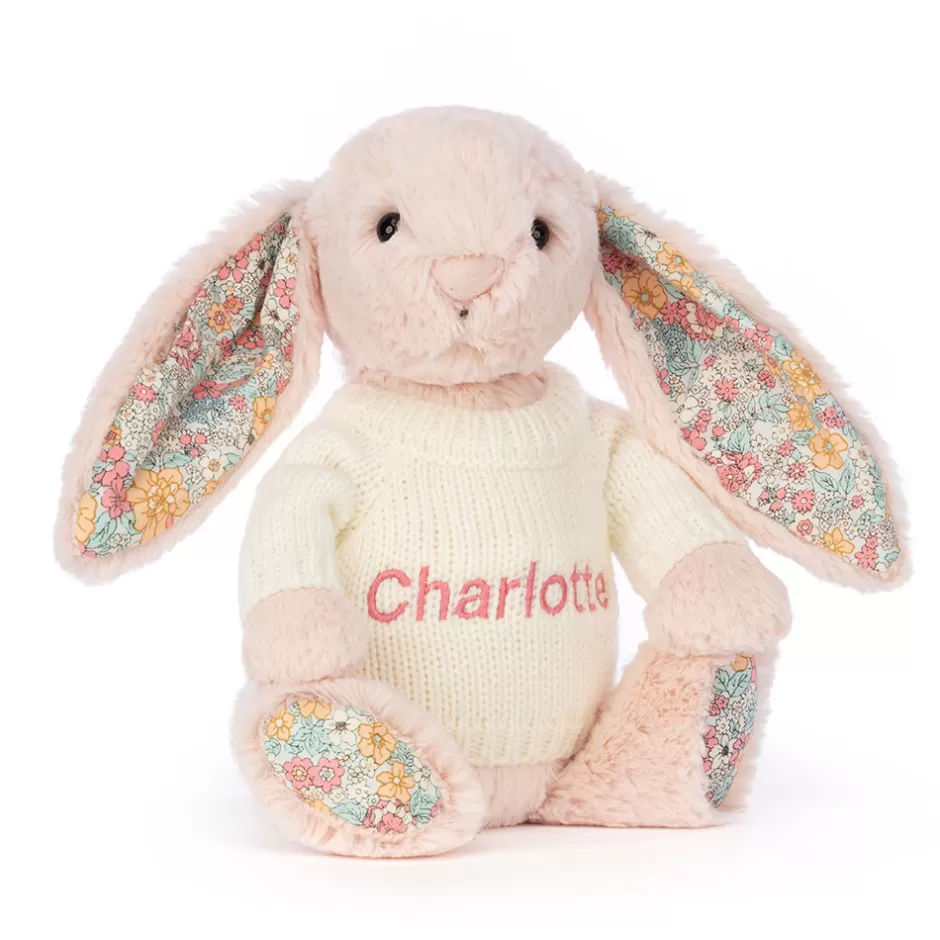 Jellycat Personalised Jumpers | Personalised Gifts<Blossom Blush Bunny With Personalised Cream Jumper