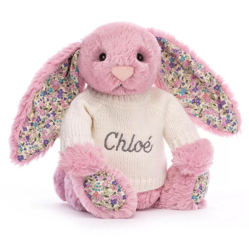 Jellycat Personalised Jumpers | Bashful Bunnies<Blossom Tulip Bunny With Personalised Cream Jumper