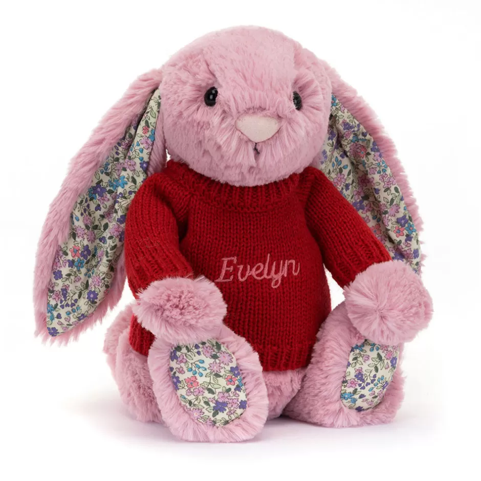 Jellycat Personalised Jumpers | Wedding & Anniversary<Blossom Tulip Bunny With Personalised Red Jumper