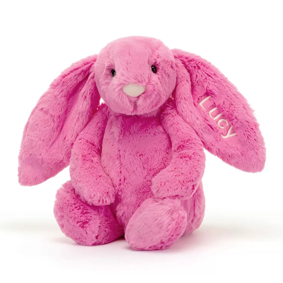 Jellycat Personalised Bunnies | Bashful Bunnies<Personalised Bashful Hot Pink Bunny Medium