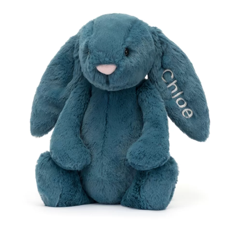 Jellycat Personalised Bunnies | Bashful Bunnies<Personalised Bashful Mineral Blue Bunny Medium