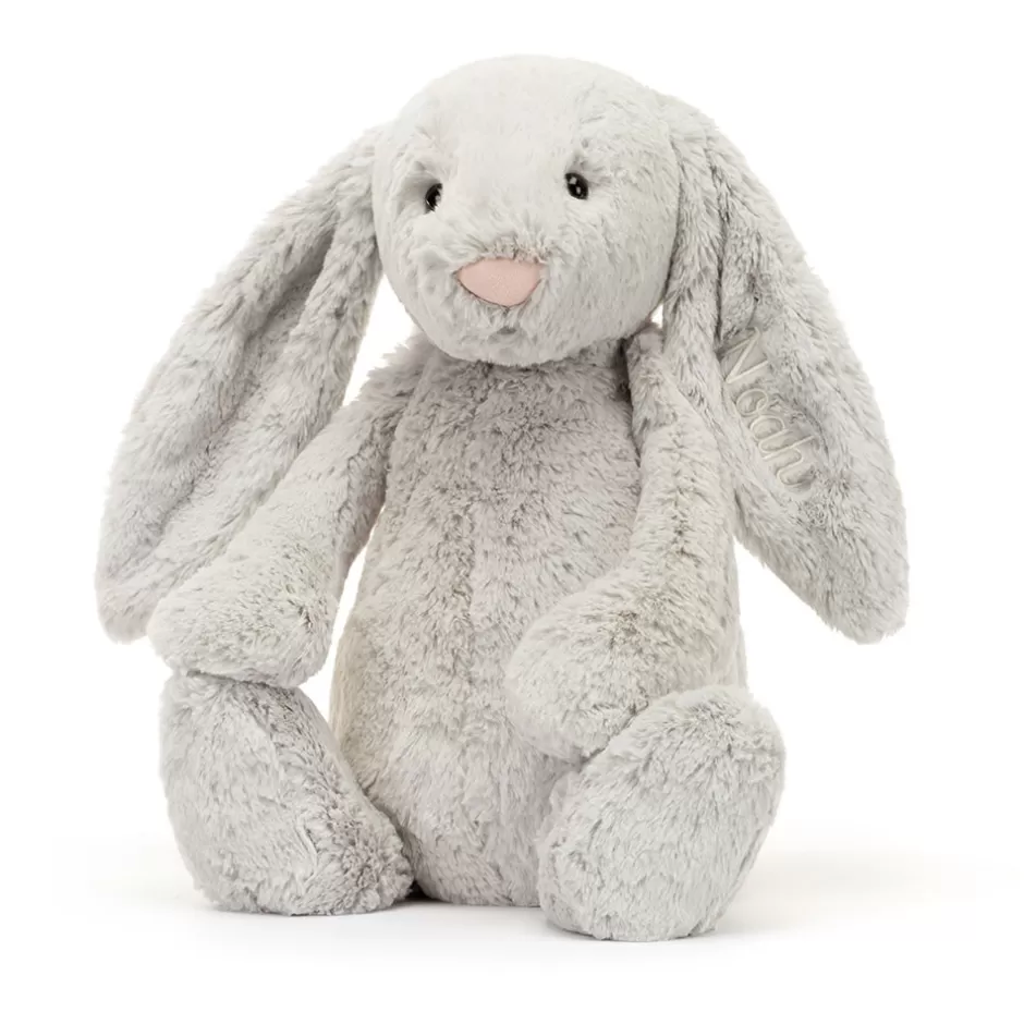 Jellycat Personalised Baby | Personalised Bunnies<Personalised Bashful Silver Bunny Huge