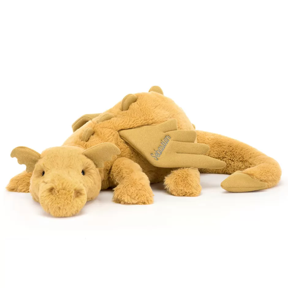 Jellycat Personalised Dragons | Birthday Gifts<Personalised Golden Dragon Huge